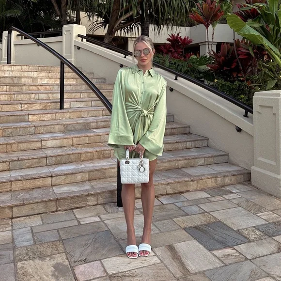 Dresses | Mint Green Kimono Dress Fits Size Xss From Revolve | Poshmark